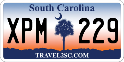 SC license plate XPM229
