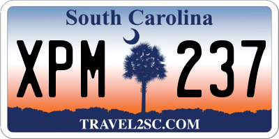 SC license plate XPM237