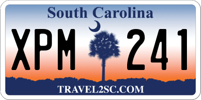 SC license plate XPM241