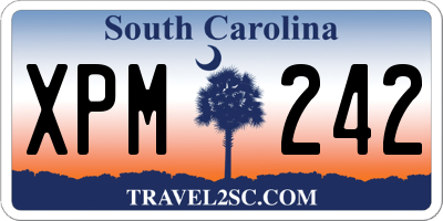 SC license plate XPM242