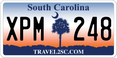SC license plate XPM248