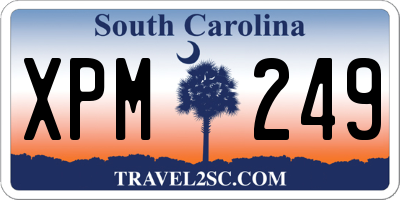 SC license plate XPM249