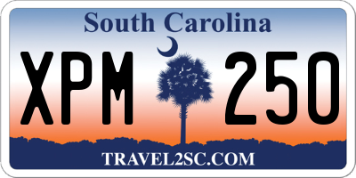 SC license plate XPM250