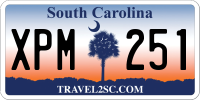 SC license plate XPM251