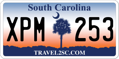 SC license plate XPM253