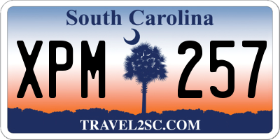 SC license plate XPM257