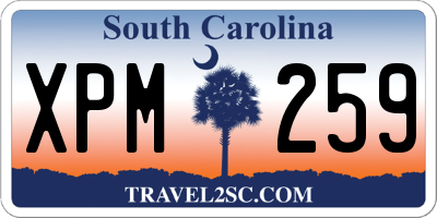 SC license plate XPM259