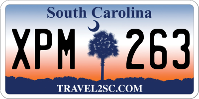 SC license plate XPM263