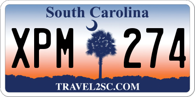 SC license plate XPM274