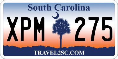 SC license plate XPM275