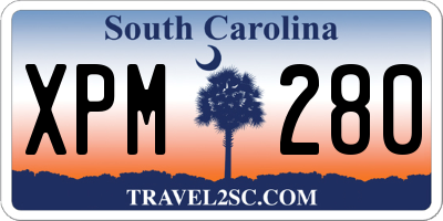 SC license plate XPM280