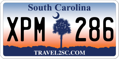 SC license plate XPM286