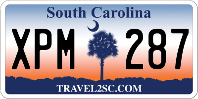 SC license plate XPM287