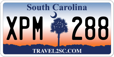 SC license plate XPM288