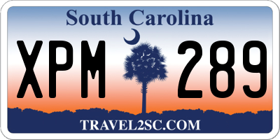 SC license plate XPM289