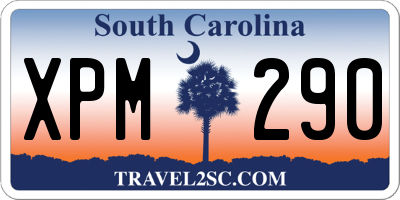 SC license plate XPM290