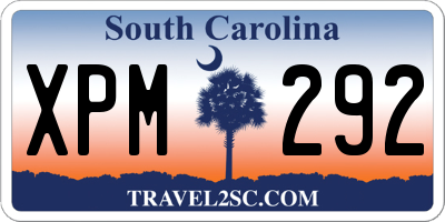SC license plate XPM292