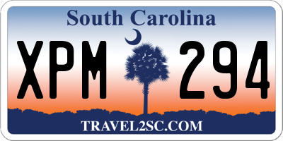 SC license plate XPM294