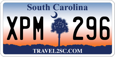 SC license plate XPM296