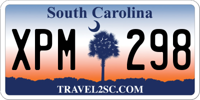 SC license plate XPM298