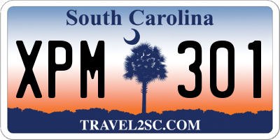 SC license plate XPM301