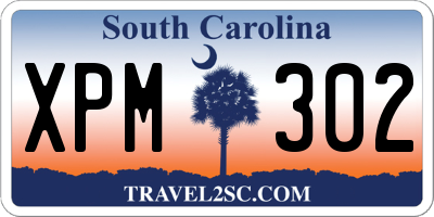 SC license plate XPM302