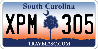 SC license plate XPM305
