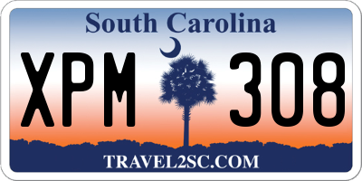 SC license plate XPM308