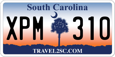 SC license plate XPM310