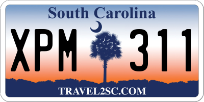 SC license plate XPM311