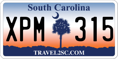 SC license plate XPM315