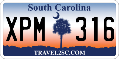 SC license plate XPM316