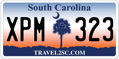SC license plate XPM323