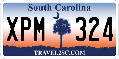 SC license plate XPM324