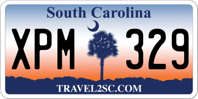 SC license plate XPM329