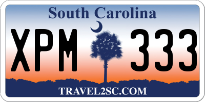 SC license plate XPM333