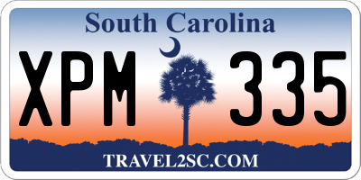 SC license plate XPM335