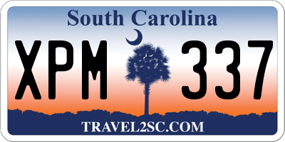 SC license plate XPM337