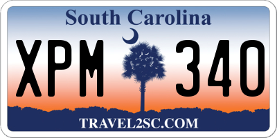 SC license plate XPM340