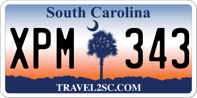 SC license plate XPM343
