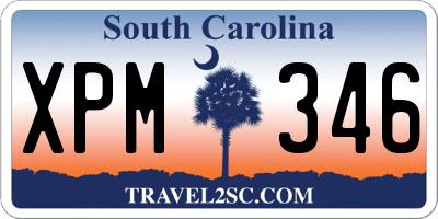 SC license plate XPM346