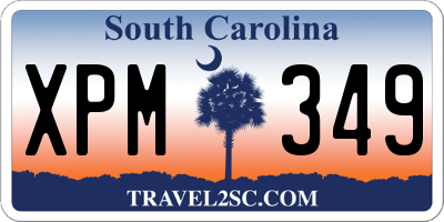 SC license plate XPM349