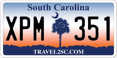 SC license plate XPM351