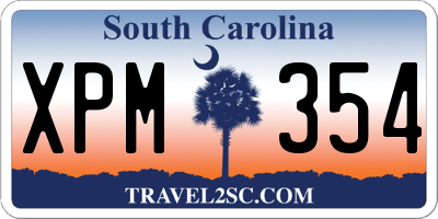SC license plate XPM354