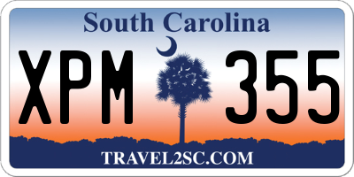 SC license plate XPM355