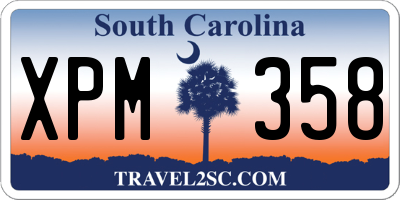 SC license plate XPM358