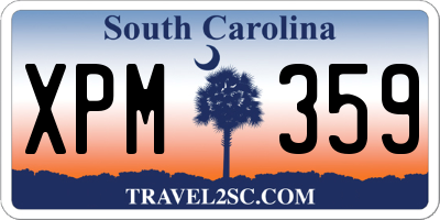 SC license plate XPM359