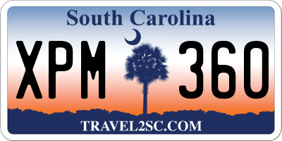 SC license plate XPM360