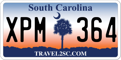SC license plate XPM364