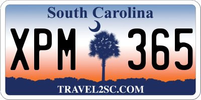 SC license plate XPM365
